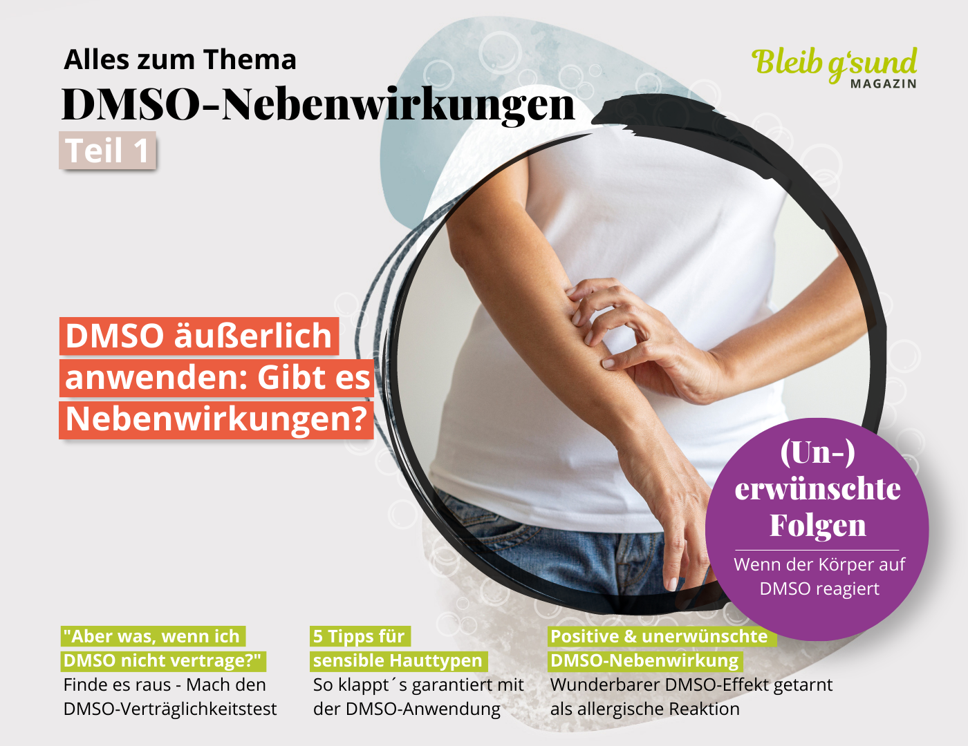 DMSO-Nebenwirkungen: DMSO äußerlich anwenden: Gibt es Nebenwirkungen?