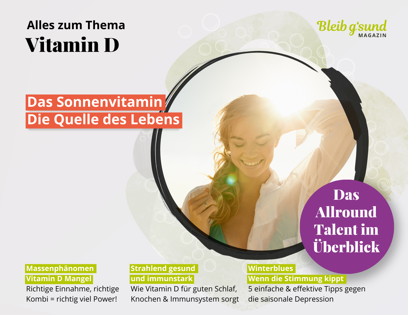 Das Sonnenvitamin - Vitamin D - Das Allround Talent im Überblick