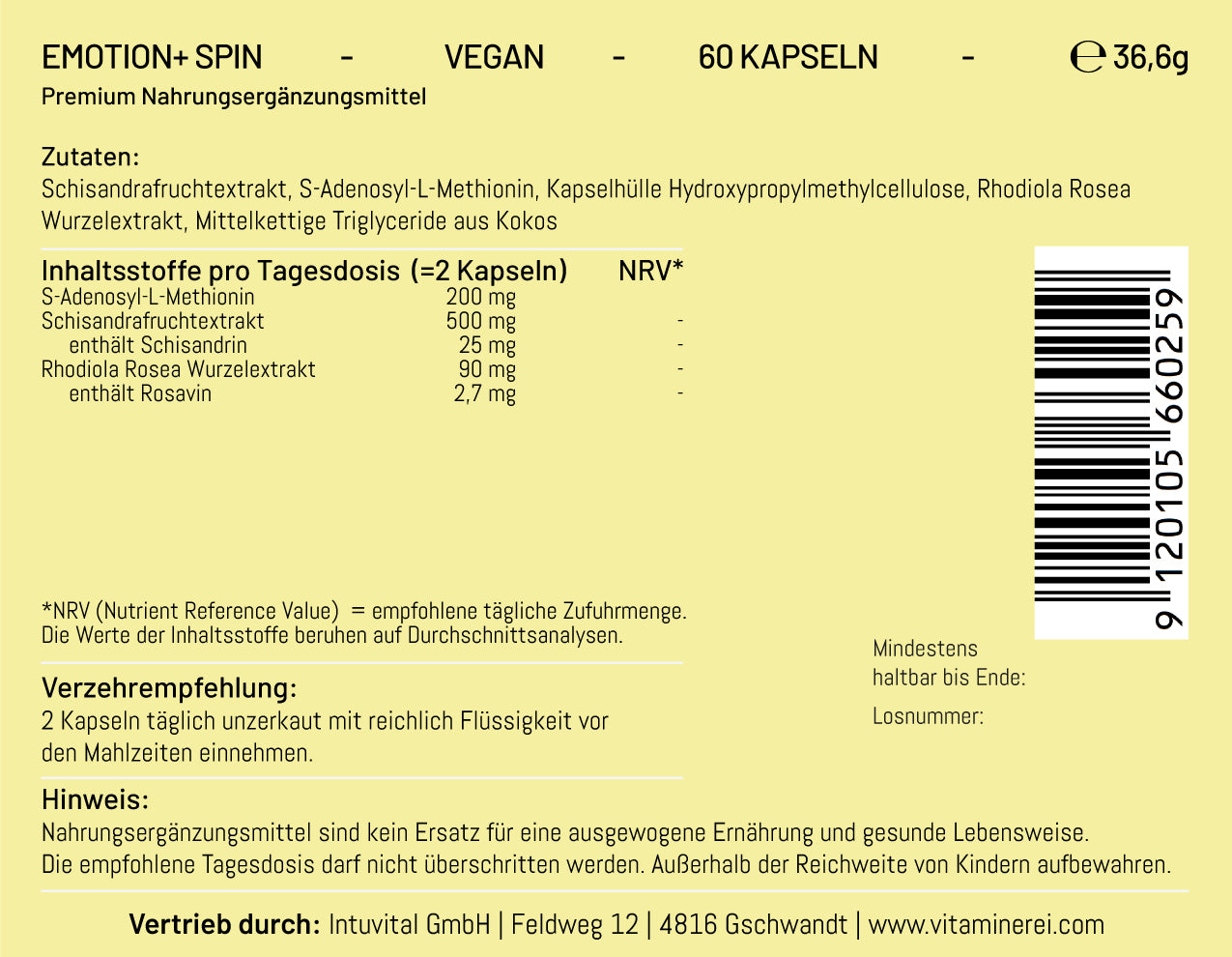 Emotion+ Spin der Vitaminerei