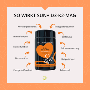 SUN+ D3-K2-Mag 60 Kapseln