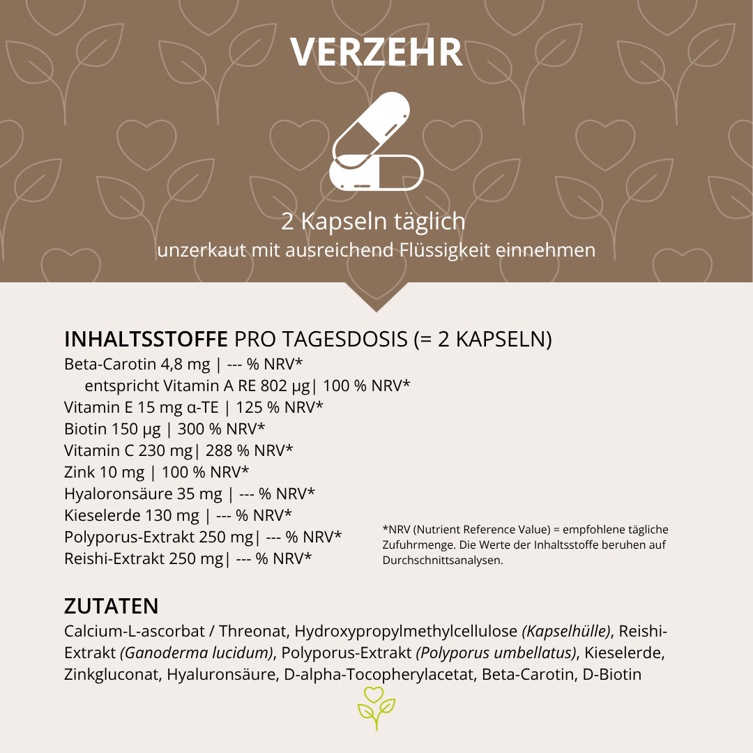 Haut Haare Nägel Vitalpilz-Komplex 90 Kapseln