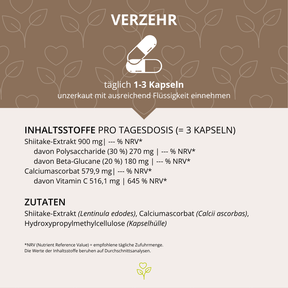 Shiitake Vitalpilzextrakt 60 Kapseln
