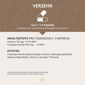 Cordyceps Vitalpilzextrakt 60 Kapseln