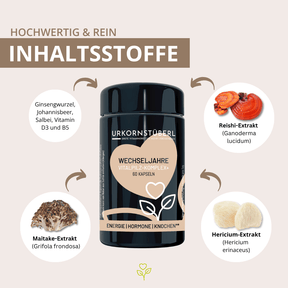 Wechseljahre Vitalpilz-Komplex+ 60 Kapseln