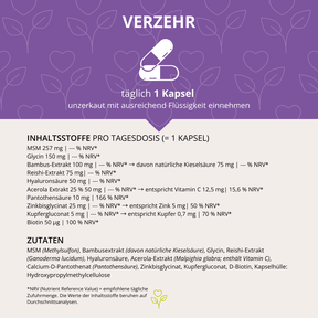 Haut-Haare-Nägel Vitalpilz-MSM-Komplex+ 60 Kapseln