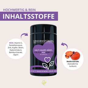 Haut-Haare-Nägel Vitalpilz-MSM-Komplex+ 60 Kapseln