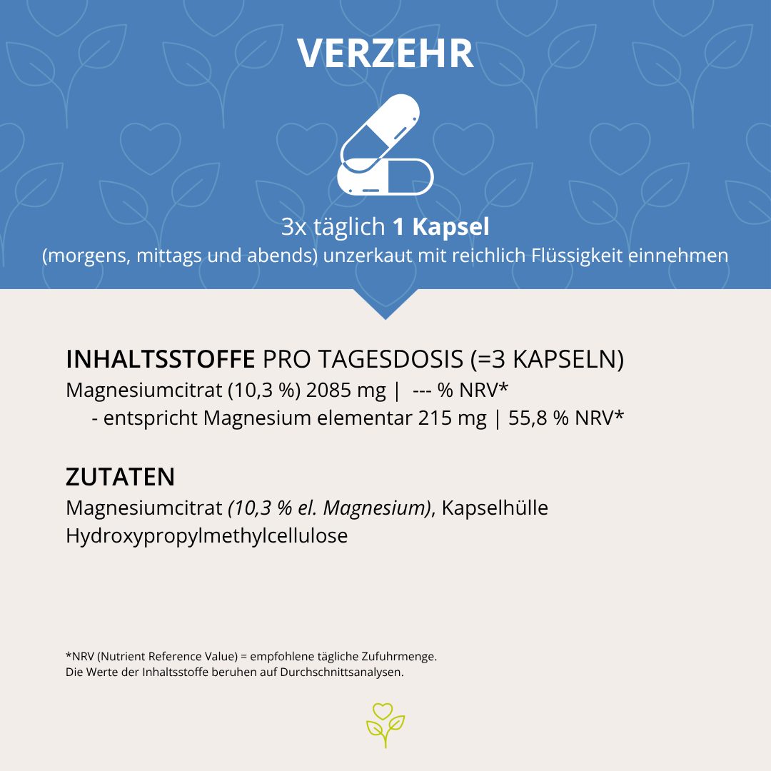 Magnesiumcitrat 90 Kapseln