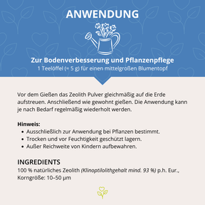 Zeolith für Pflanzen - Naturmineral mit 93 % Klinoptilolith 250 g Dose