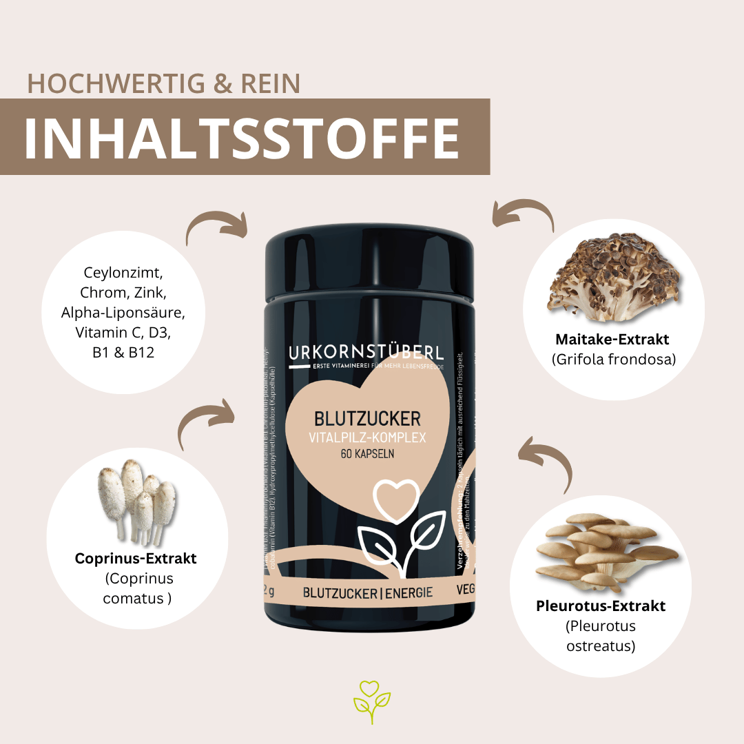 Blutzucker Vitalpilz-Komplex 60 Kapseln