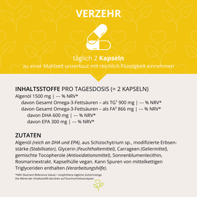 Omega-3 Premium Algenöl 60 Kapseln