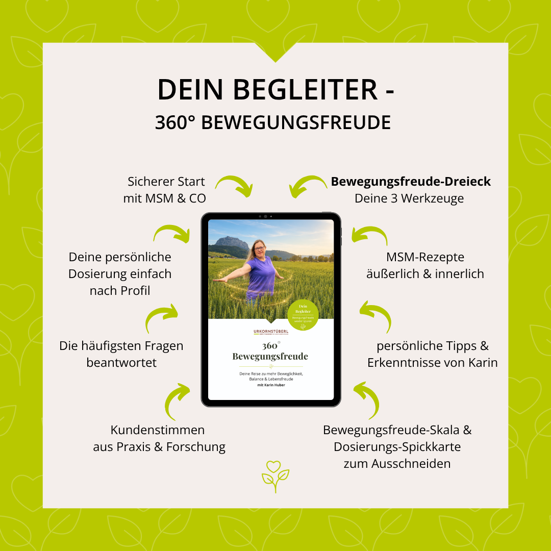 360° Bewegungsfreude Begleiter - MSM & Co von Kopf bis Fuss