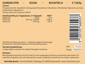 Sun5000 Spin: Vitamin D3 und K2 für starke Knochen und ein stabiles Immunsystem