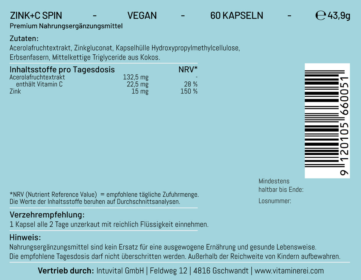 Zink+C Spin der Vitaminerei