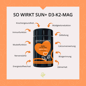 SUN+ D3-K2-Mag 60 Kapseln