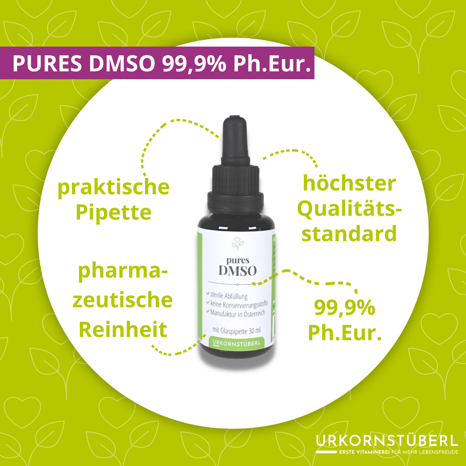 pures DMSO 99,9% Ph.Eur. höchster Qualitätsstandard - pharmazeutische Reinheit