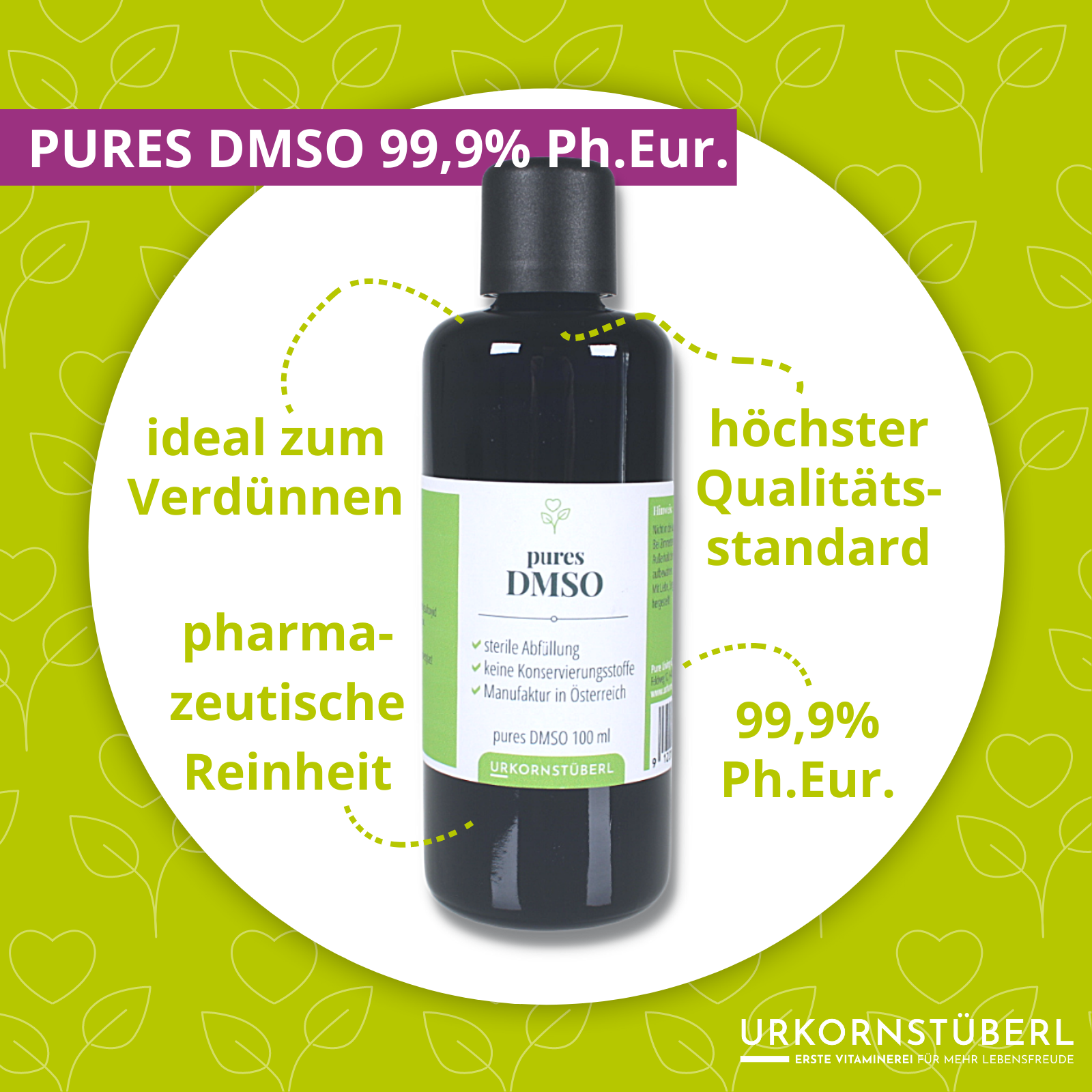 Pures DMSO 99%9 Ph.Eur. in pharmazeutischer Reinheit - höchter Qualitätsstandard